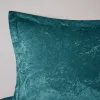 3-Piece Crushed Velvet Duvet Cover Set Twin/Twin XL — Diamond Quilted, Button Closure, Corner Ties, Glam Luxury, Blush or Teal | $64.99