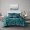 3-Piece Crushed Velvet Duvet Cover Set Twin/Twin XL — Diamond Quilted, Button Closure, Corner Ties, Glam Luxury, Blush or Teal | $64.99