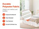 Wrap Around Queen Bed Skirt 15" Drop — White, No Mattress Lifting, Dual Elastic Straps, Dustproof & Wrinkle Resistant | $18.06