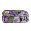 Purple Morning Glory Hummingbird Flannel Sherpa Throw Blanket — Reversible Fleece & Sherpa, Hemmed Edges, Multi-Use, 2 Sizes