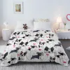Adorable Dog Print Fleece Throw Blanket — Soft Plush Microfiber, Lightweight, All-Season, Shrink-Resistant, Machine Washable