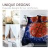 Basketball Fire 3D Print 3-Piece Comforter Set — Vivid Microfiber, Wrinkle & Fade Resistant, Machine Washable | Twin & Full