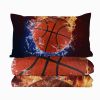 Basketball Fire 3D Print 3-Piece Comforter Set — Vivid Microfiber, Wrinkle & Fade Resistant, Machine Washable | Twin & Full