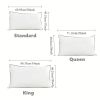 Bed Pillow 1-Pack — Polyester Microfiber Fill, High-Resilience, Fluffy & Supportive | Standard 17"×26", Queen 20"×28", King 19"×34"