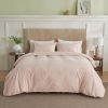 Serta Simply Clean Solid Queen Duvet Cover — 5 Colors: Pink, Red, Gray, Light Blue & Dark Blue