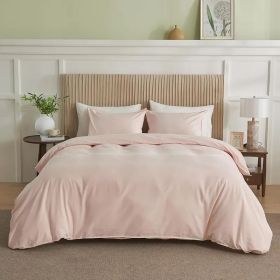 Serta Simply Clean Solid Queen Duvet Cover — 5 Colors: Pink, Red, Gray, Light Blue & Dark Blue (Option: Pink)