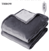 edx Electric Heated Blanket — Dual Zone Control, 10 Heat Settings, Auto-Off, 200 GSM Flannel & Sherpa | Throw / Twin / Full