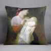 Bouguereau "Maternal Admiration" Art Cushion Cover — 4 Sizes, With or Without Eco Insert, Spun Polyester, Machine Washable