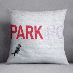 Banksy Swing Girl Cushion (Insert: Without Insert, size: 18" X 18")