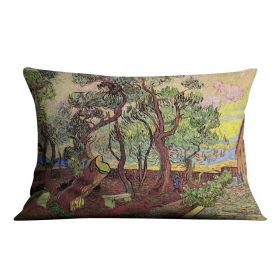 The Garden of Saint-Paul Hospital 3 by Van Gogh Cushion (Insert: With Insert, size: 16" X 16")