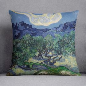 The Olive trees Cushion (Insert: Without Insert, size: 16" X 16")