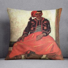 The Seated Zouave by Van Gogh Cushion (Insert: Without Insert, size: 14" X 14")