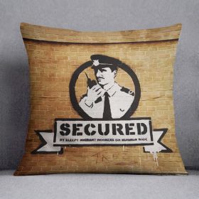 Banksy Secured Liverpool Cushion (Insert: With Insert, size: 14" X 14")