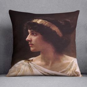 Irene By Bouguereau Cushion (Insert: Without Insert, size: 16" X 16")