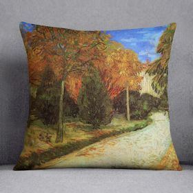 The Public Park at Arles by Van Gogh Cushion (Insert: Without Insert, size: 18" X 18")