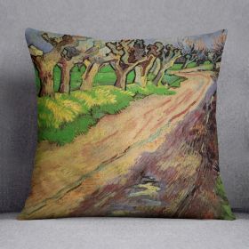 Pollard Willows by Van Gogh Cushion (Insert: Without Insert, size: 16" X 16")