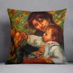 Jean Renoir and Gabrielle by Renoir Cushion (Insert: With Insert, size: 14" X 14")