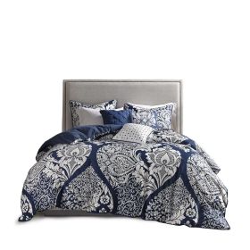 7 Piece Cotton Printed Comforter Set (Color: as Pic)
