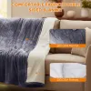 edx Electric Heated Blanket — Dual Zone Control, 10 Heat Settings, Auto-Off, 200 GSM Flannel & Sherpa | Throw / Twin / Full