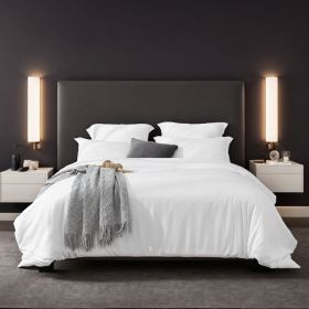 Solid Color Oversized Duvet Cover Set. Available In White And Pink.  Premium Microfiber Fabric With Hotel-grade Minimalist Design. Versatile For (Option: White-Q)