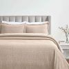 Madrid Cotton Matelassé Bedspread Set — Geometric Pattern, Raised Woven Texture, Oeko-Tex Certified | From $124.28