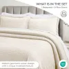 Madrid Cotton Matelassé Bedspread Set — Geometric Pattern, Raised Woven Texture, Oeko-Tex Certified | From $124.28