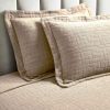 Madrid Cotton Matelassé Bedspread Set — Geometric Pattern, Raised Woven Texture, Oeko-Tex Certified | From $124.28