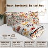 Pumpkin & Autumn Leaves 3-Piece Quilt Set — 100% Microfiber Polyester, Dense Stitching, Wrinkle-Free | Queen $38.44 · King $43.26
