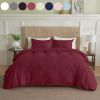 Serta Simply Clean Solid Queen Duvet Cover — 5 Colors: Pink, Red, Gray, Light Blue & Dark Blue